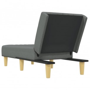 Chaise longue gris foncé tissu