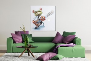Tableau style humour mural 50x50cm Grenouille Tableau style humour mural 50x50cm Grenouille