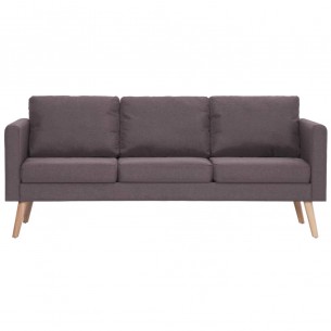 Ensemble de canapé 2 pcs Tissu Taupe