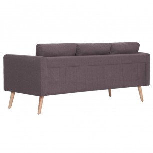 Ensemble de canapé 2 pcs Tissu Taupe
