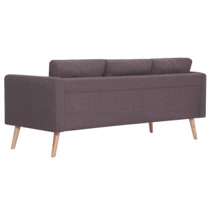 Ensemble de canapé 2 pcs Tissu Taupe