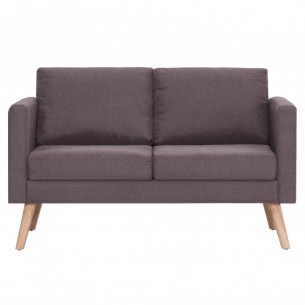 Ensemble de canapé 2 pcs Tissu Taupe