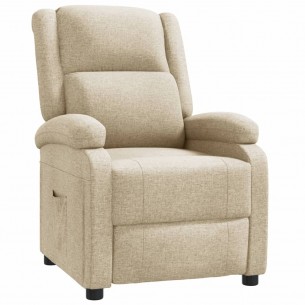 Fauteuil inclinable Crème Tissu