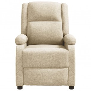 Fauteuil inclinable Crème Tissu