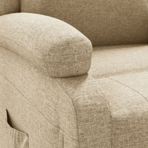 Fauteuil inclinable Crème Tissu