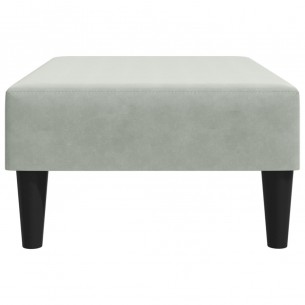Repose-pied gris clair 77x55x31 cm velours
