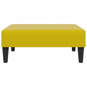 Repose-pied jaune 77x55x31 cm velours