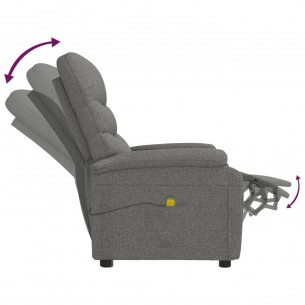 Fauteuil de massage Gris foncé Tissu