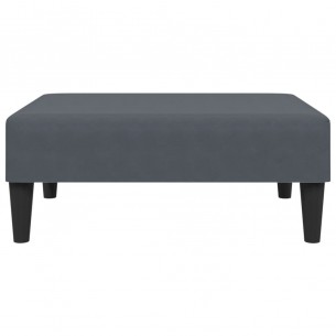 Repose-pied gris foncé 77x55x31 cm velours