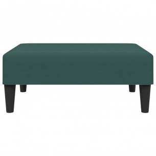 Repose-pied vert foncé 77x55x31 cm velours