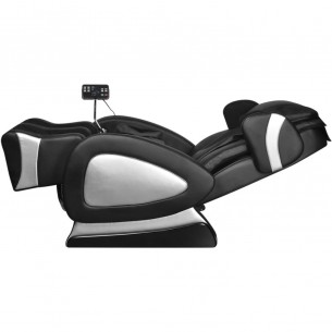 Fauteuil de massage avec écran Noir Similicuir