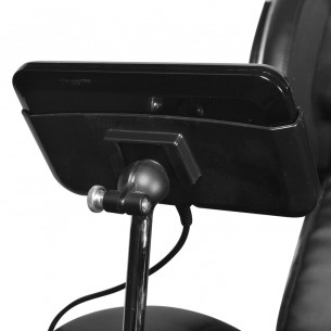 Fauteuil de massage avec écran Noir Similicuir