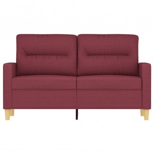Canapé à 2 places Rouge bordeaux 120 cm Tissu