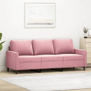 Canapé à 3 places Rose 180 cm Velours