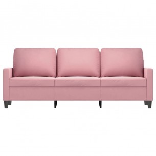 Canapé à 3 places Rose 180 cm Velours
