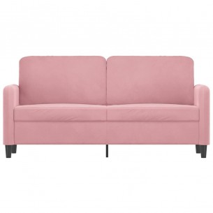 Canapé à 2 places Rose 140 cm Velours
