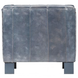 Fauteuil Gris Cuir véritable