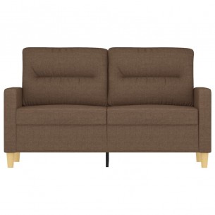 Canapé à 2 places Marron 120 cm Tissu