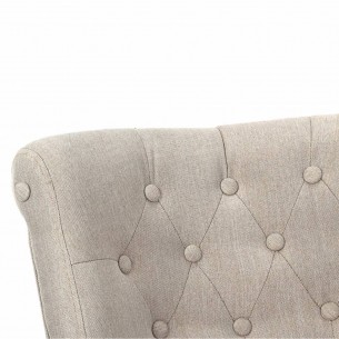Fauteuil de style France Crème Tissu