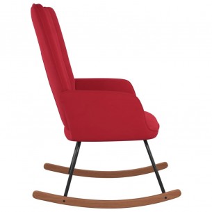 Chaise à bascule Rouge bordeaux Velours