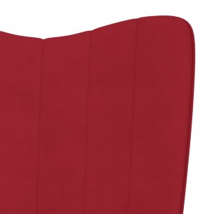 Chaise à bascule Rouge bordeaux Velours