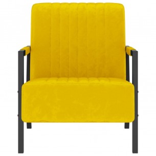 Fauteuil Jaune moutarde Velours