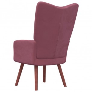 Chaise de relaxation Rose Velours