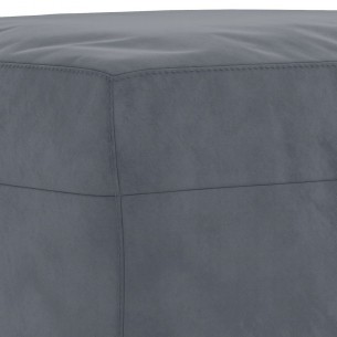 Ensemble de canapés 3 pcs avec coussins gris foncé velours