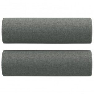 Ensemble de canapés 4 pcs coussins gris foncé tissu