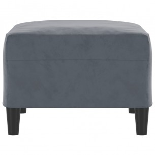 Repose-pied Gris foncé 70x55x41 cm Velours