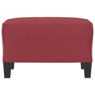 Repose-pied Rouge bordeaux 60x50x41 cm Similicuir