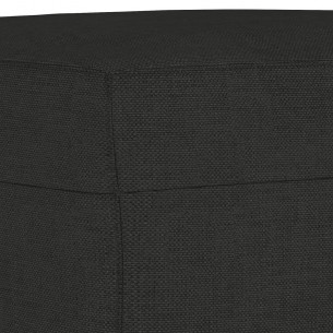 Ensemble de canapés 3 pcs avec coussins Noir Tissu