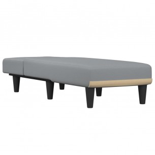 Chaise longue gris clair tissu