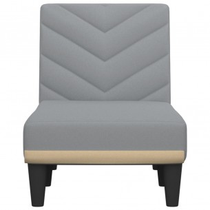 Chaise longue gris clair tissu