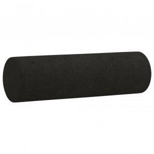 Ensemble de canapés 4 pcs avec coussins noir tissu
