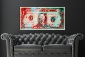 Tableau design mural 100x50 cm Dollar Américain Tableau design mural 100x50 cm Dollar Américain
