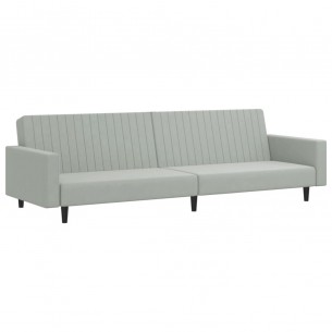 Ensemble de canapés 2 pcs gris clair velours