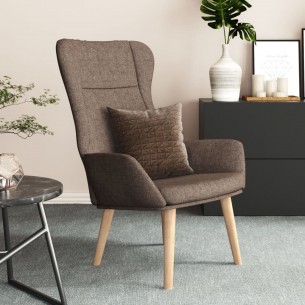 Chaise de relaxation Taupe Tissu