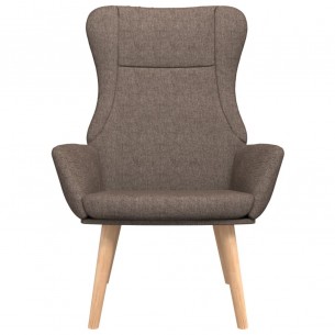 Chaise de relaxation Taupe Tissu