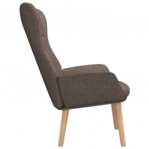 Chaise de relaxation Taupe Tissu