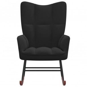 Chaise à bascule Noir Velours