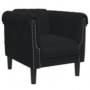 Fauteuil noir velours
