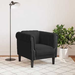 Fauteuil noir velours