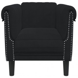 Fauteuil noir velours