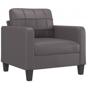 Fauteuil Gris 60 cm Similicuir
