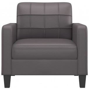 Fauteuil Gris 60 cm Similicuir