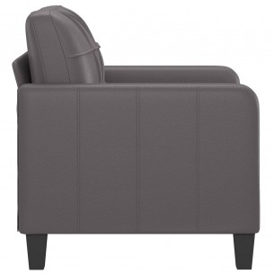 Fauteuil Gris 60 cm Similicuir