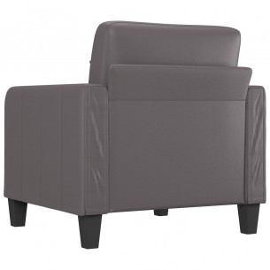 Fauteuil Gris 60 cm Similicuir