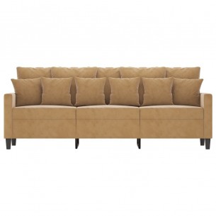 Canapé à 3 places Marron 180 cm Velours