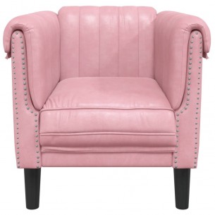 Fauteuil rose velours